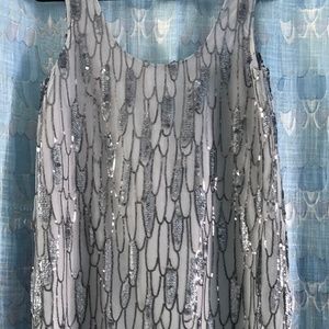 Silver Sequin Party Dress